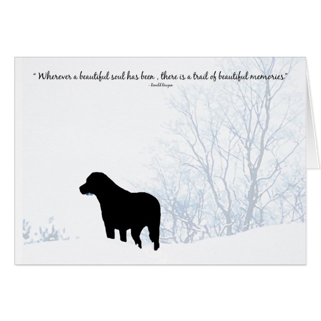 Black Lab Sympathy Card - Dog Sympathy - Pet Loss (Front Horizontal)