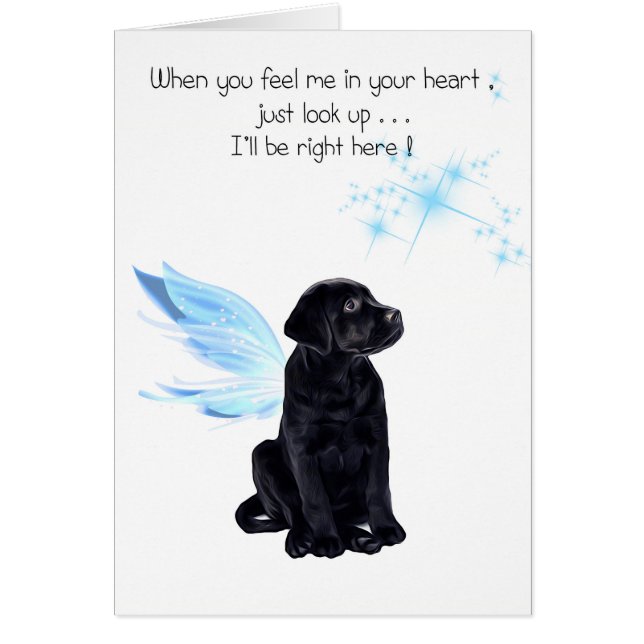 Black Lab Sympathy Card - Dog Sympathy - Pet Loss (Front)