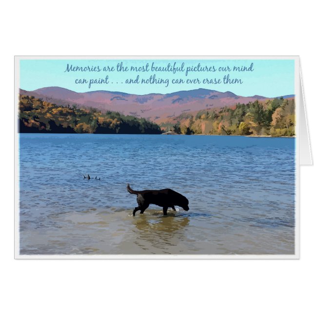 Black Lab Sympathy Card - Dog Sympathy - Pet Loss (Front Horizontal)