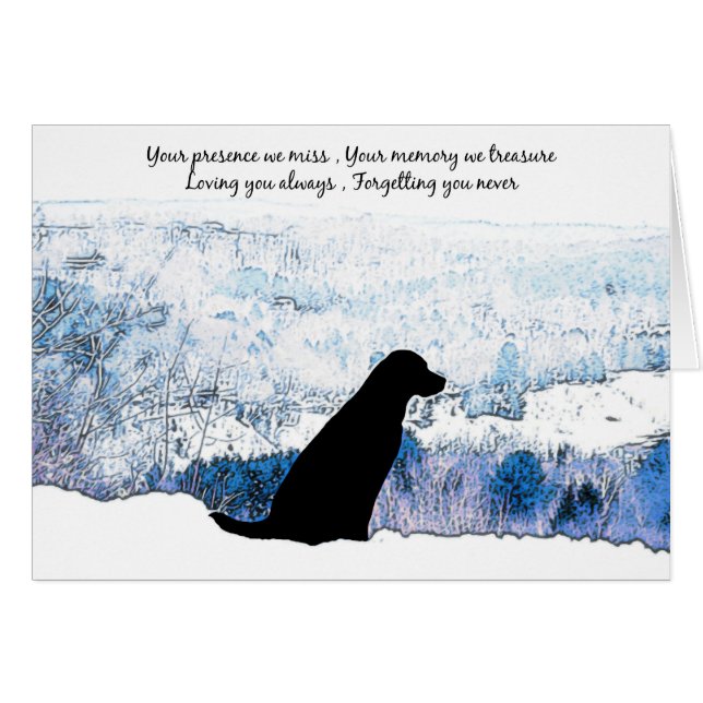 Black Lab Sympathy Card - Dog Sympathy - Pet Loss (Front Horizontal)