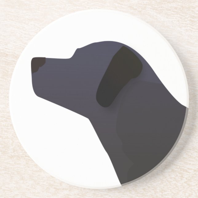 Black Lab Templates Ready to Customize Drink Coaster (Front)
