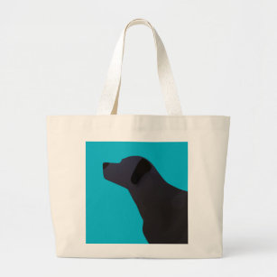Black Lab Templates Ready to Customize Large Tote Bag