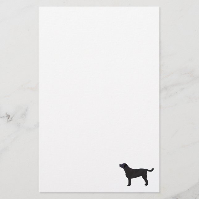 Black Lab Templates Ready to Customize Stationery (Front)