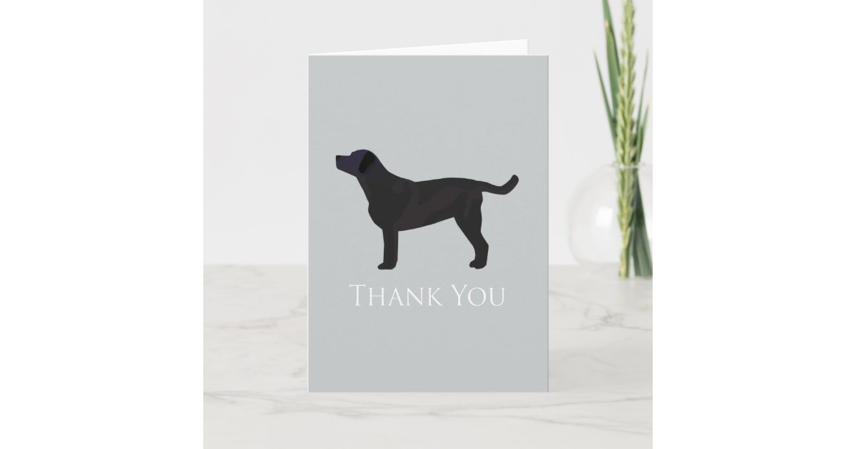 Black Lab Thank You Card Design Zazzle