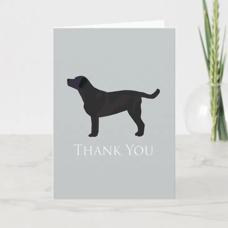 Black Lab Thank You Card Design Zazzle