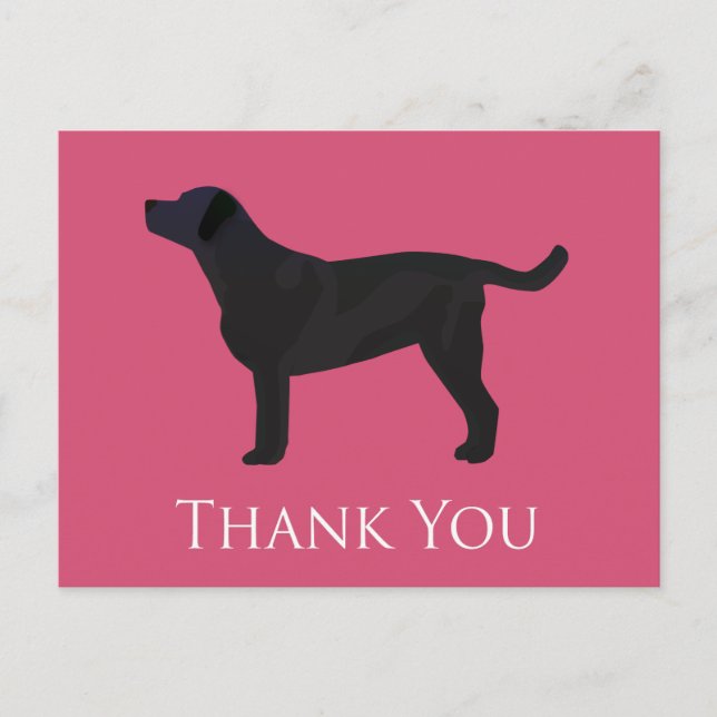 Black Lab Thank You Card Design (Front)