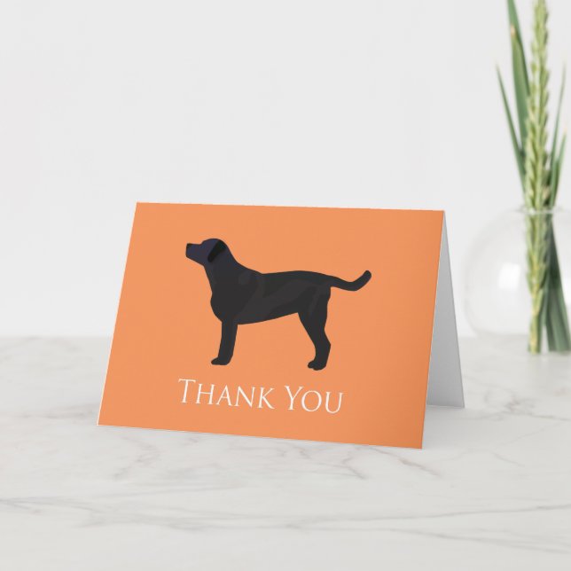 Black Lab Thank You Card Design (Front)