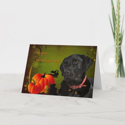 Black Lab Thanksgiving Card