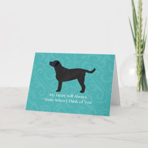 Black Lab Thinking of You Design Card