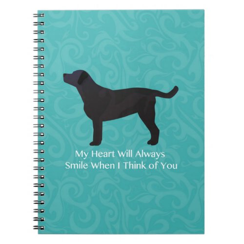 Black Lab Thinking of You Design Notebook
