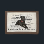 Black Lab Traits Wallet<br><div class="desc">This Black Labrador Retriever wallet is a great gift for any Black Lab lover.</div>