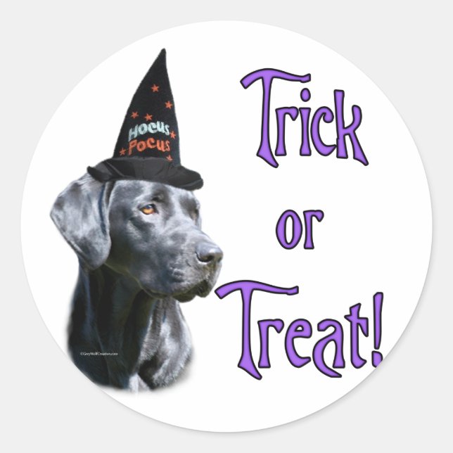Black Lab Trick Sticker (Front)