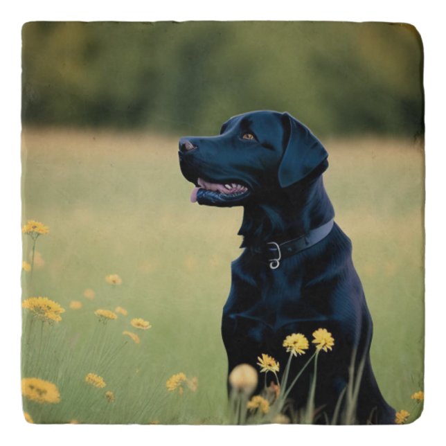 Black Lab Trivet (Front)