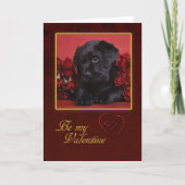 Black Lab Valentine Holiday Card | Zazzle