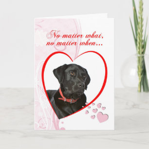 Black Lab Valentine Loyalty and Love Holiday Card