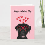 Black Lab valentines day card