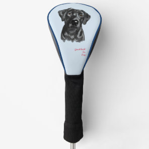Black Lab Watercolor Dog Golf Head Cover