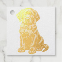 Black Lab Wearing a Bow Cute Rubber Stamp