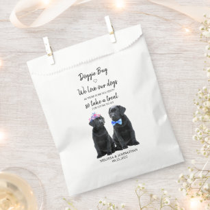 Black Lab Wedding Dog Treat Wedding Favor Bag