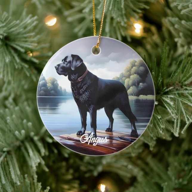 Black Laband Lake Ceramic Ornament (Tree)