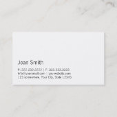 Black Label Architect Business Card (Back)