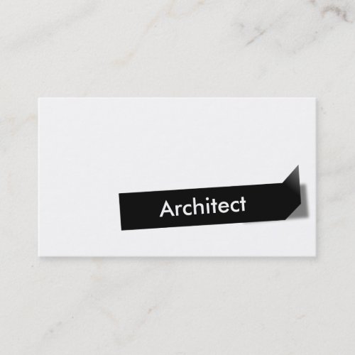 Black Label Architect Business Card