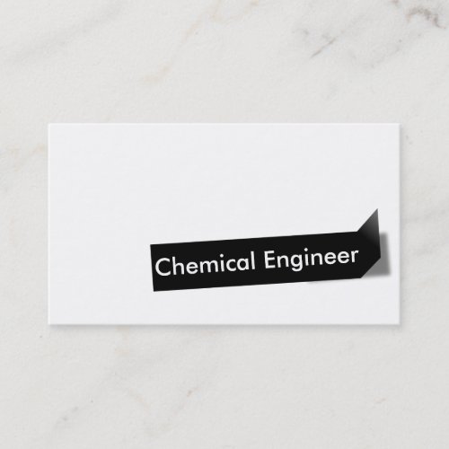 Black Label Chemical Engineer Business Card