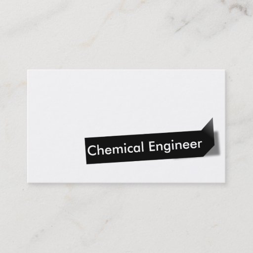 Customizable Black Label Chemical Engineer Business Card