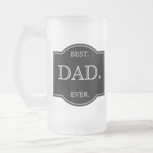 Black Label Frosted Glass Beer Mug