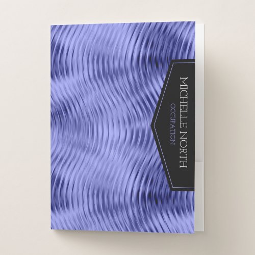 Black Label on Rippled Blueberry ID392 Pocket Folder