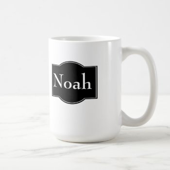 Black Label Personalized Coffee Mug by Visages at Zazzle