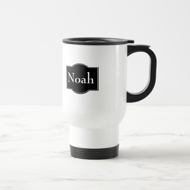 Black Label Personalized Travel Mug (Right)