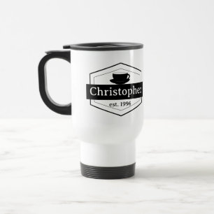 Black Label Personalized  Travel Mug