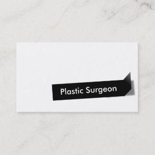 Black Label Plastic Surgeon Business Card