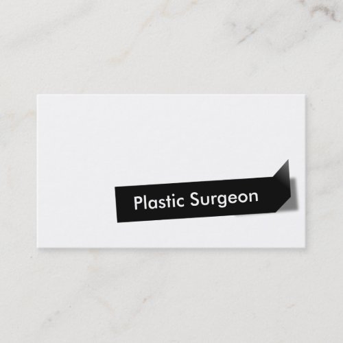 Black Label Plastic Surgeon Business Card