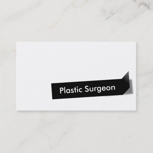 Customizable Black Label Plastic Surgeon Business Card