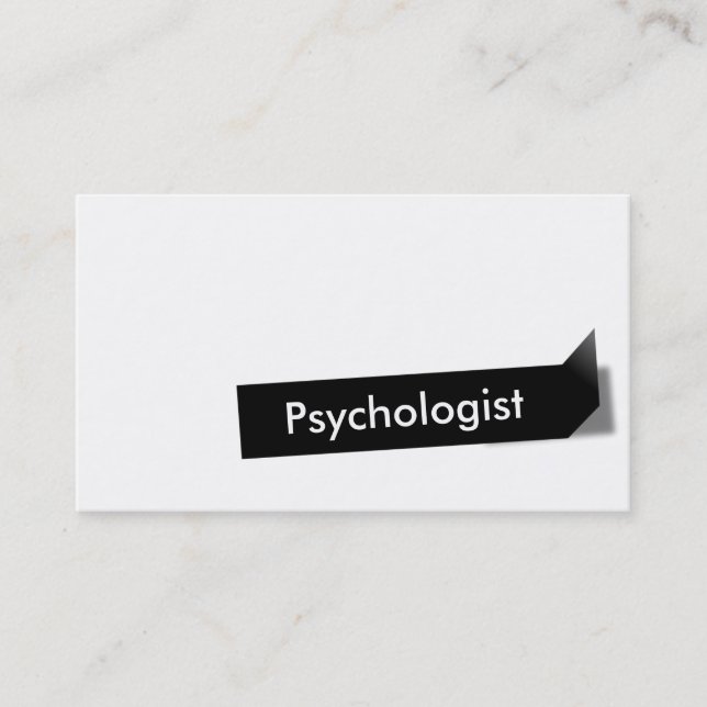 Black Label Psychologist Business Card (Front)