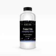 Black Label | Purple | Large Bottle Drink Label