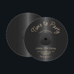 Black Label Record 50th Birthday Invitation<br><div class="desc">Create your own 50th birthday invitation! Personalize this design with your own text. You can further customize this design by selecting the "customize further" link if desired.</div>