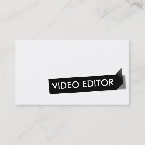 Black Label Video Editor Business Card