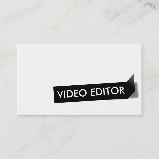Black Label Video Editor Business Card (Front)