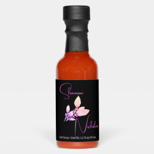 Black Label Wedding Favor Bottle Hot Sauces