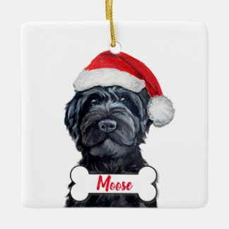 Black Labradoodle / Black Goldendoodle Ceramic Orn Ceramic Ornament
