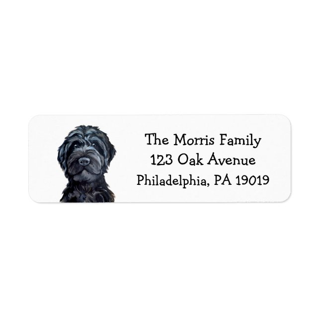Black Labradoodle / Black Goldendoodle  Label (Front)