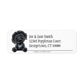 Black Labradoodle Clean & Simple Label