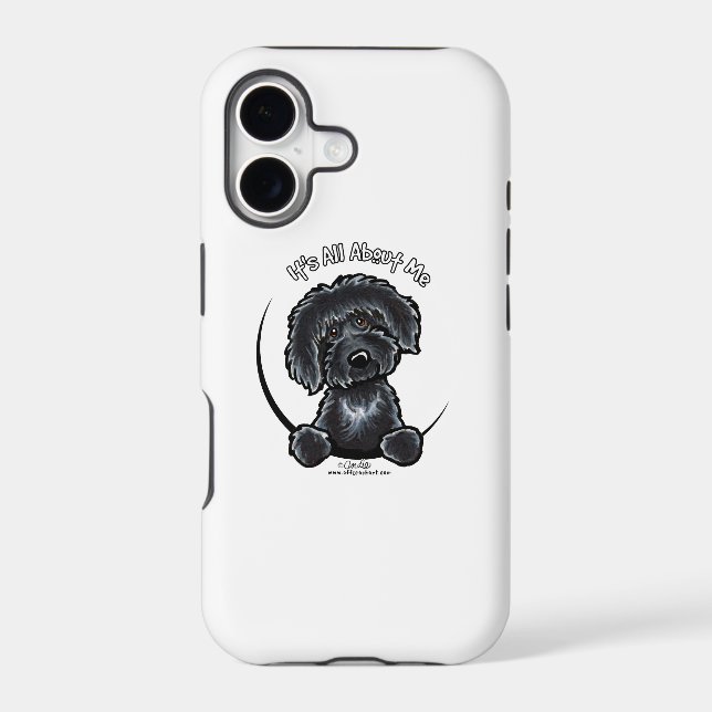 Black Labradoodle IAAM Iphone Case (Back)