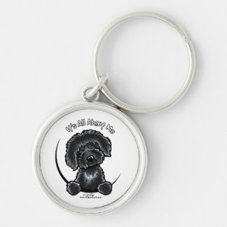 Black Labradoodle IAAM Keychain