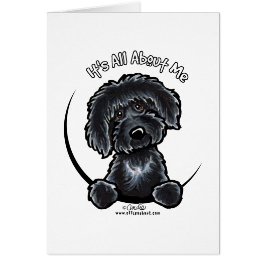 Black Labradoodle IAAM Simple Cards (Front)