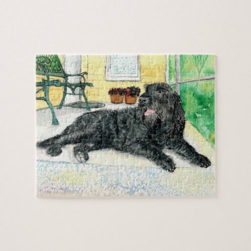 Black Labradoodle Jigsaw Puzzle