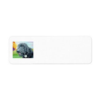 Black Labradoodle Label